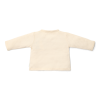 Beige gestreepte overslagt-shirt - T-shirt wrap long sleeve creme noos